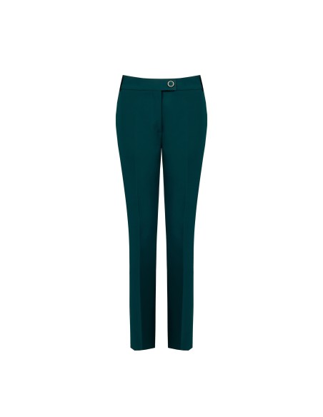 Calças rectas de tecido técnico com bolsos Rinascimento