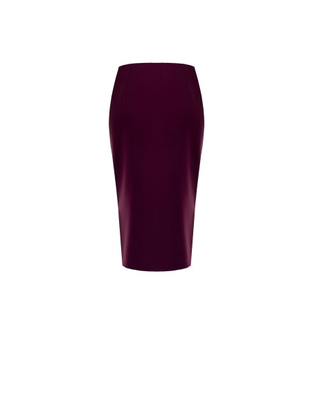 Saia lápis em tecido técnico com fenda e fecho de correr lateral Rinascimento