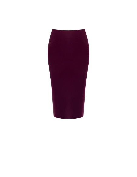 Saia lápis em tecido técnico com fenda e fecho de correr lateral Rinascimento