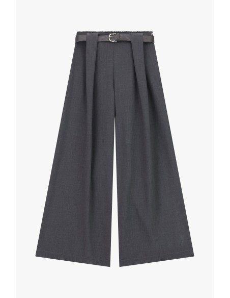 Calças de perna larga com cinto Dixie