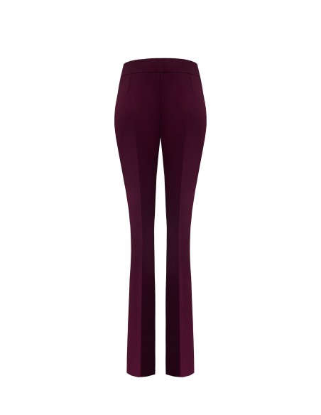 Leggings em crepe de mergulho com fecho de correr lateral Rinascimento