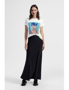 Saia comprida de cintura subida Dixie