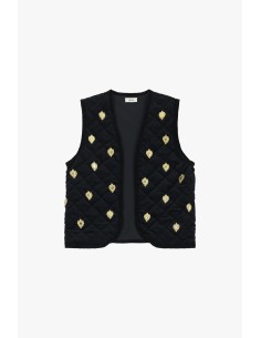 Casaco Sem Mangas Acolchoado Decorado Dixie 2