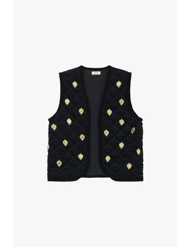 Casaco sem mangas acolchoado e embelezado Dixie