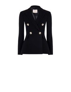 Casaco blazer em tecido técnico com botões de jóias Rinascimento