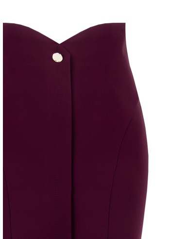 Saia lápis em tecido técnico com fenda à frente Rinascimento