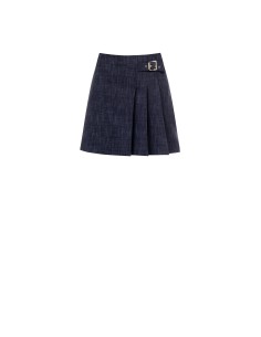 Minissaia plissada em linha A com ponto Milano Rinascimento