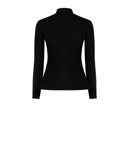 Blazer em crepe de mergulho com fecho de correr e logótipo Rinascimento