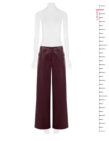 Calças Palazzo Rinascimento extra largo em couro sintético