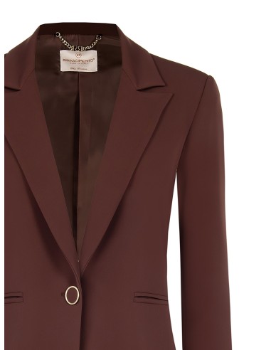 Casaco blazer com pregas largas em tecido técnico Rinascimento