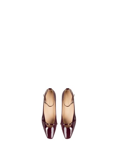 Bailarinas em pele brilhante com tira no tornozelo Rinascimento