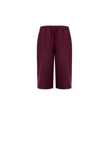 Bermuda de viscose mista com pregas duplas e elástico nas costas Rinascimento