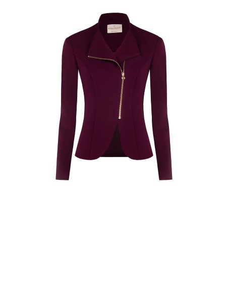 Casaco de mergulho em crepe com fecho de correr e logótipo Rinascimento