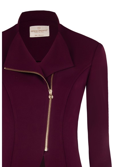 Casaco de mergulho em crepe com fecho de correr e logótipo Rinascimento