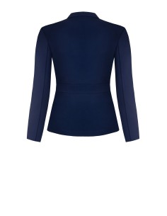 Casaco curvilíneo em crepe de mergulho com fecho de correr e dragonas Rinascimento Curvy 2