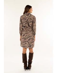 Vestido túnica com botões cinto Kontatto 2