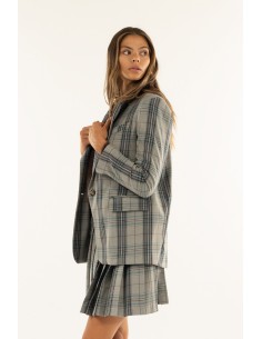 Casaco xadrez com um botão Kontatto