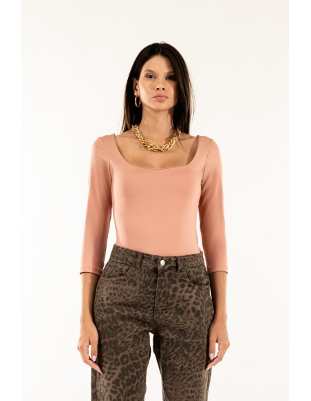 Body de gola quadrada Kontatto