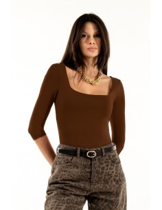 Body de gola quadrada Kontatto 2