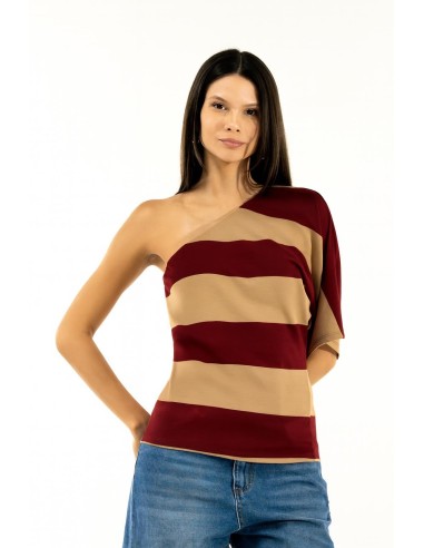 Blusa de um ombro só Riga Kontatto