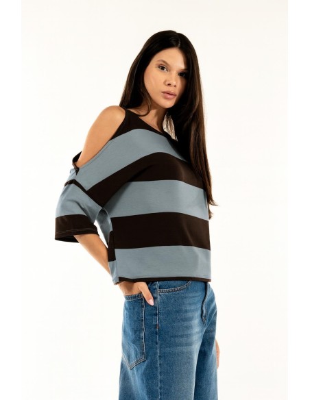 Blusa com corte mono Riga Kontatto