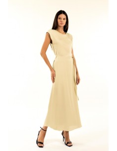 Vestido com gola redonda Cinto Kontatto 2