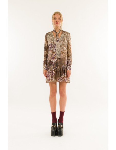 Vestido curto com cachecol Kontatto