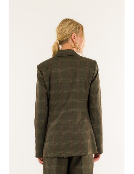 Casaco xadrez de 1 botão Kontatto