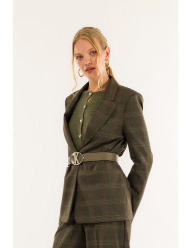 Casaco xadrez de 1 botão Kontatto