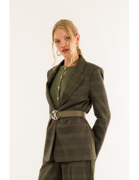 Casaco xadrez de 1 botão Kontatto