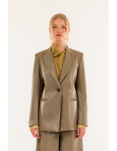 Blazer em pele sintética Kontatto