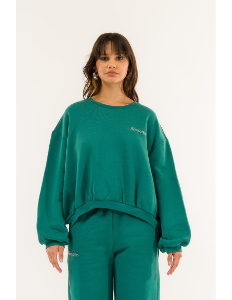 Sweatshirt Over Cropped Crew Neck Kontatto