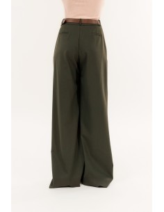 Calças com cinto plissado Kontatto 2