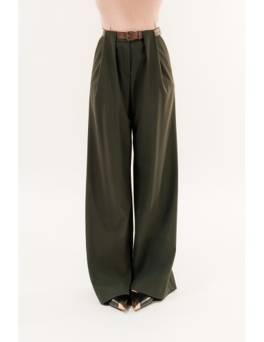 Calças com cinto plissado Kontatto