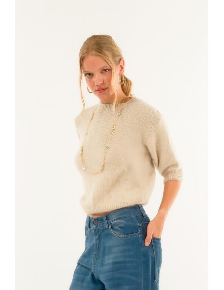 Gola redonda de manga curta Kontatto