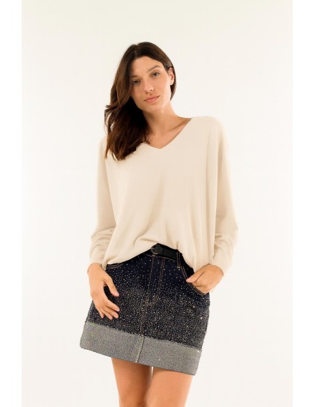 Decote em V sobre Kontatto