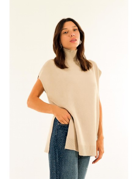 Poncho de gola alta Kontatto