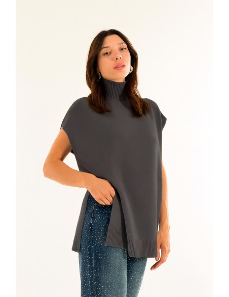 Poncho de gola alta Kontatto