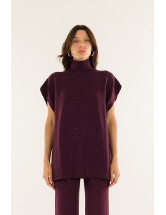 Poncho de gola alta Kontatto