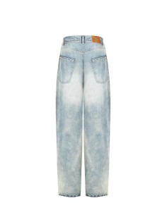 Calças de ganga balão com alças Rinascimento 2