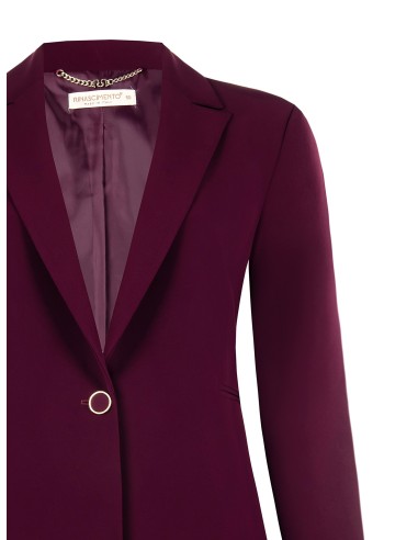 Blazer de tecido técnico com 1 botão Rinascimento Curvy