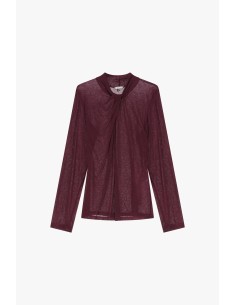 Camisola drapeada Dixie com gola alta 2