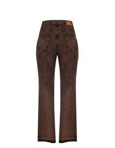 Calças de ganga curvilíneas de perna larga com logótipo R no bolso de trás Rinascimento Curvy 2