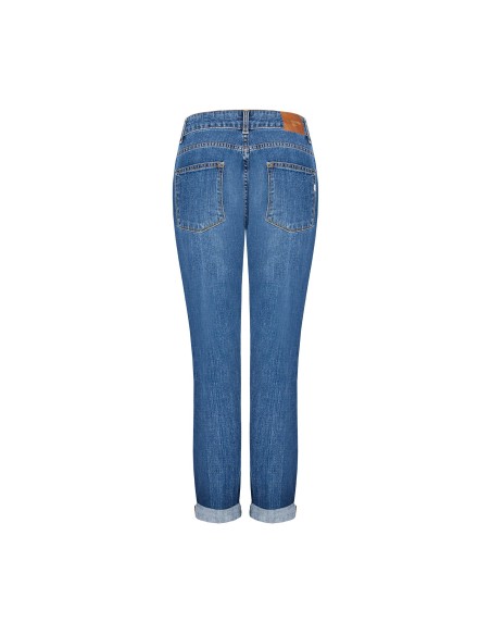 Calças de ganga skinny com abertura de pernas Rinascimento