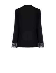 Casaco Blazer Rinascimento em tecido técnico com mangas abertas e pormenores em renda 2