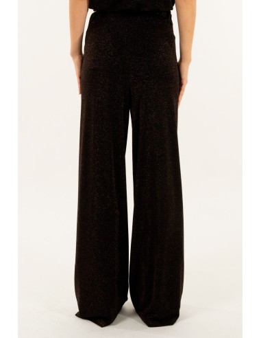 Calças palazzo em lurex Kontatto