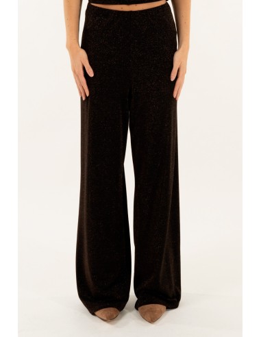 Calças palazzo em lurex Kontatto