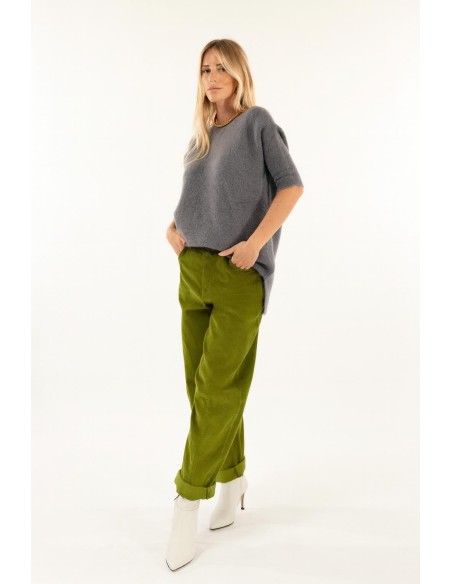 Calças balão de veludo Kontatto