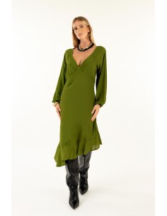 Vestido Kontatto com decote em V assimétrico 2