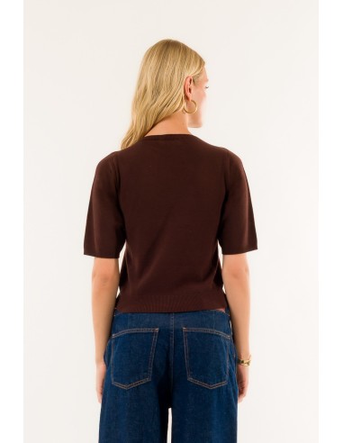 Manga curta com gola redonda Kontatto